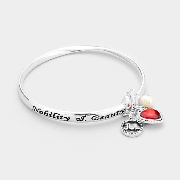 July Birthday Stone "Nobility & Beauty" Bracelet - Picture 2 of 6